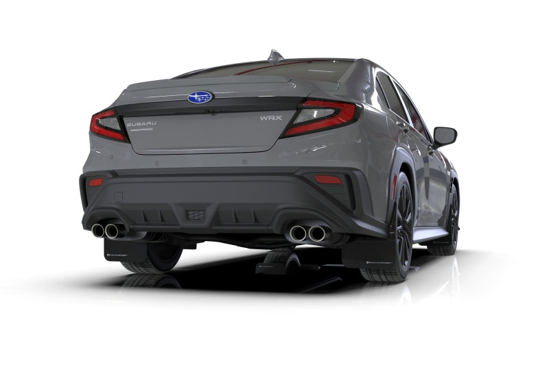 Rally Armor 2022 Subaru WRX Black UR Mud Flap - Metallic Black Logo - Black Ops Auto Works