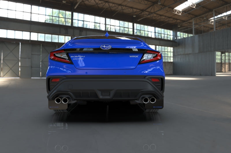Rally Armor 2022 Subaru WRX Black UR Mud Flap w/ Blue Logo - Black Ops Auto Works