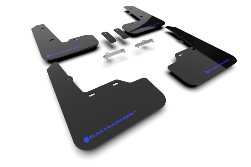 Rally Armor 2022 Subaru WRX Black UR Mud Flap w/ Blue Logo - Black Ops Auto Works