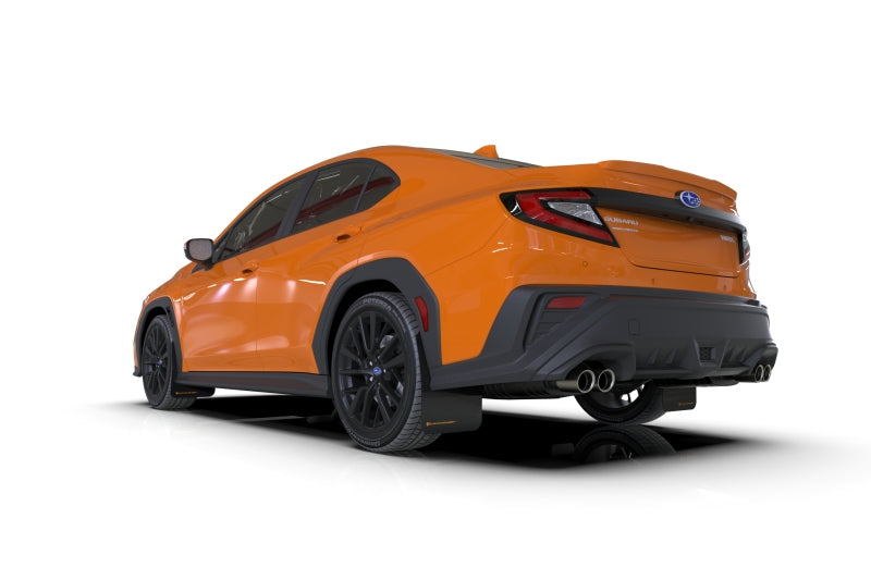 Rally Armor 2022 Subaru WRX Black UR Mud Flap w/ Orange Logo - Black Ops Auto Works