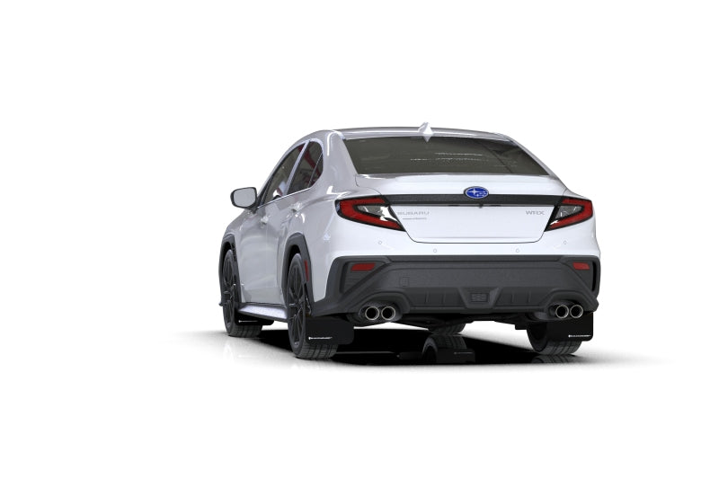Rally Armor 2022 Subaru WRX Black UR Mud Flap w/ White Logo - Black Ops Auto Works
