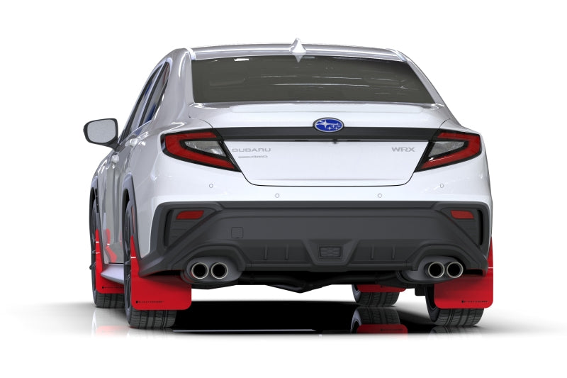 Rally Armor 2022 Subaru WRX Red UR Mud Flap w/ Black Logo - Black Ops Auto Works