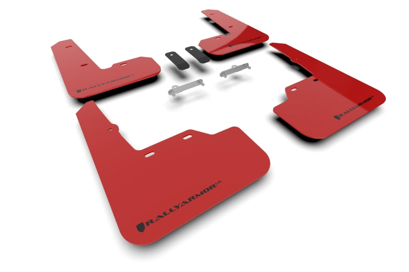 Rally Armor 2022 Subaru WRX Red UR Mud Flap w/ Black Logo - Black Ops Auto Works