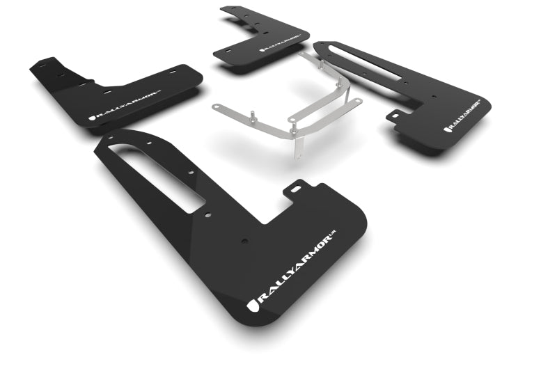 Rally Armor 2023+ Honda Civic Type R Black Mud Flap White Logo - Black Ops Auto Works