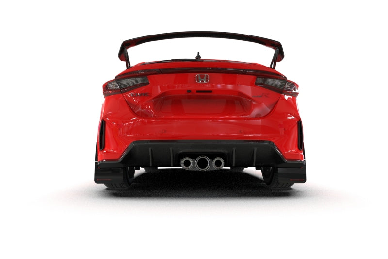 Rally Armor 2023+ Honda Civic Type R Red Mud Flap Black Logo - Black Ops Auto Works