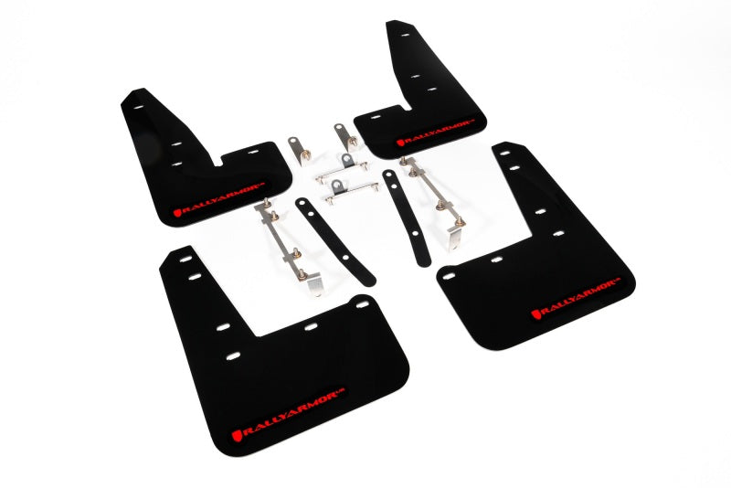 Rally Armor 2023 Toyota GR Corolla Black UR Mud Flap w/ Red Logo - Black Ops Auto Works