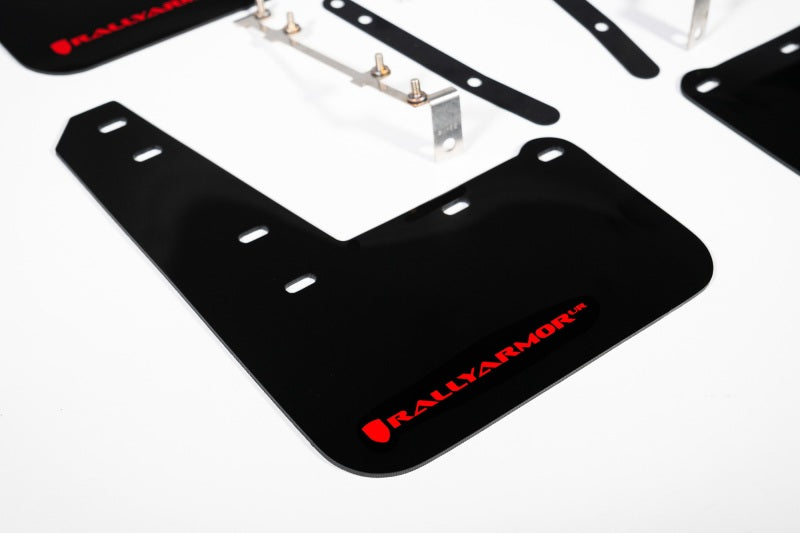 Rally Armor 2023 Toyota GR Corolla Black UR Mud Flap w/ Red Logo - Black Ops Auto Works