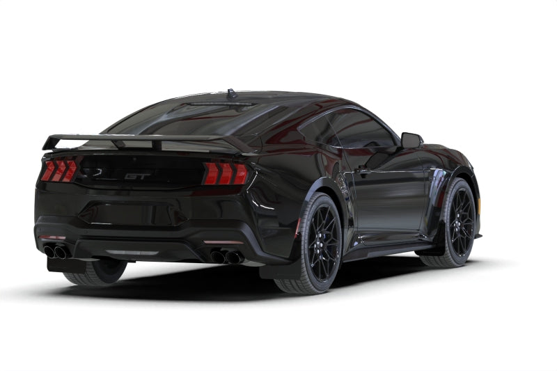 Rally Armor 2024+ Ford Mustang Black UR Mud Flap w/ Red Logo Rally Armor RALMF126-UR-BLK-RD