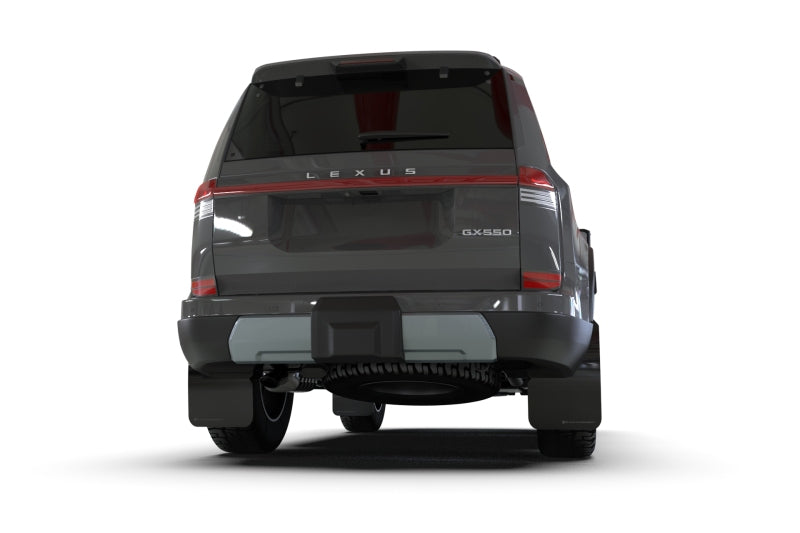 Rally Armor 2024+ Lexus GX-550 Overtrail Black UR Mud Flap Dark Grey Logo Rally Armor RALMF142-UR-BLK-DGRY