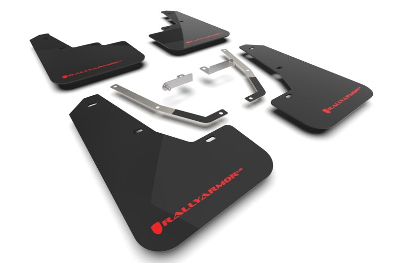 Rally Armor 2024 Subaru Crosstrek Black UR Mud Flap Red Logo - Black Ops Auto Works