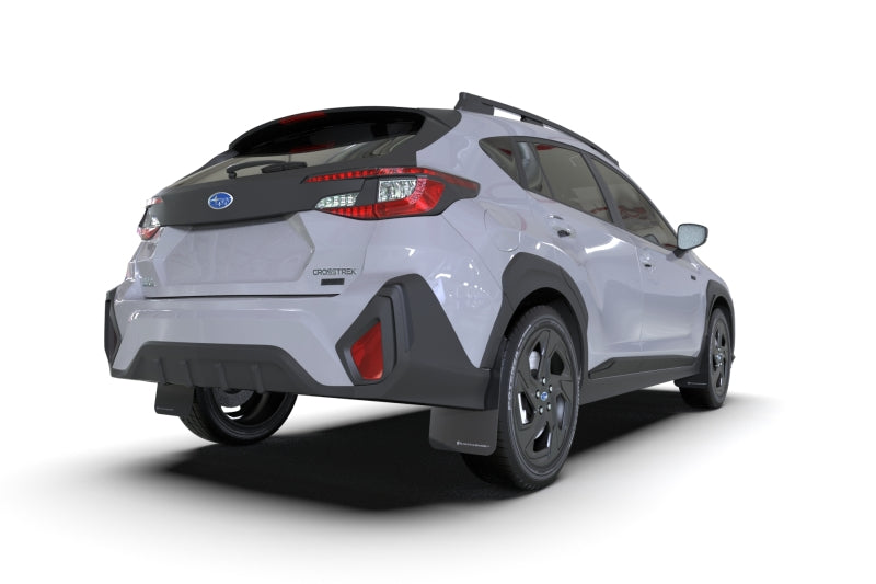 Rally Armor 2024 Subaru Crosstrek Black UR Mud Flap White Logo - Black Ops Auto Works