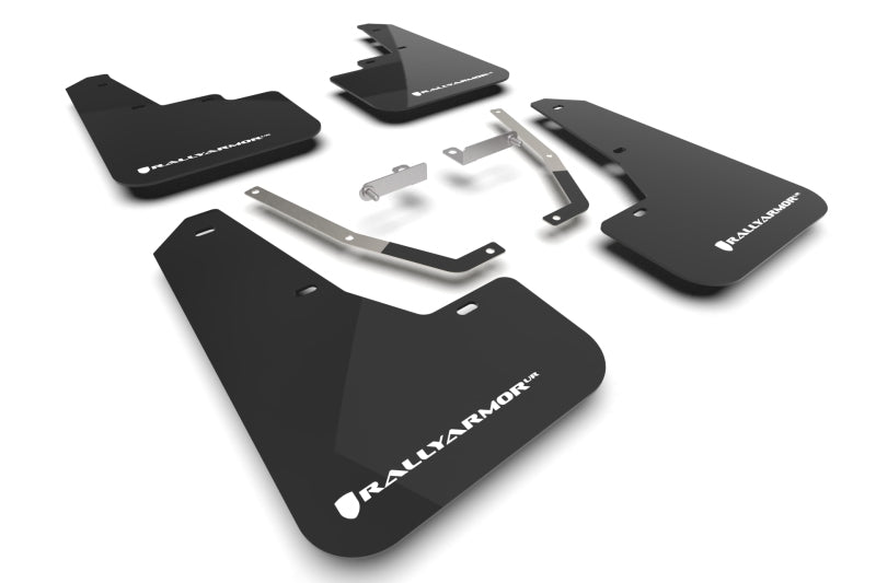 Rally Armor 2024 Subaru Crosstrek Black UR Mud Flap White Logo - Black Ops Auto Works