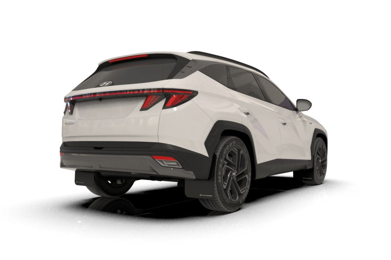 Rally Armor 2025+ Hyundai Tucson (Excl. ICE & XRT) Black UR Mud Flap w/ Dark Grey Logo Rally Armor RALMF135-UR-BLK-DGRY