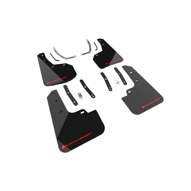 Rally Armor 2025+ Hyundai Tucson (Excl. ICE & XRT) Black UR Mud Flap w/ Red Logo Rally Armor RALMF135-UR-BLK-RD