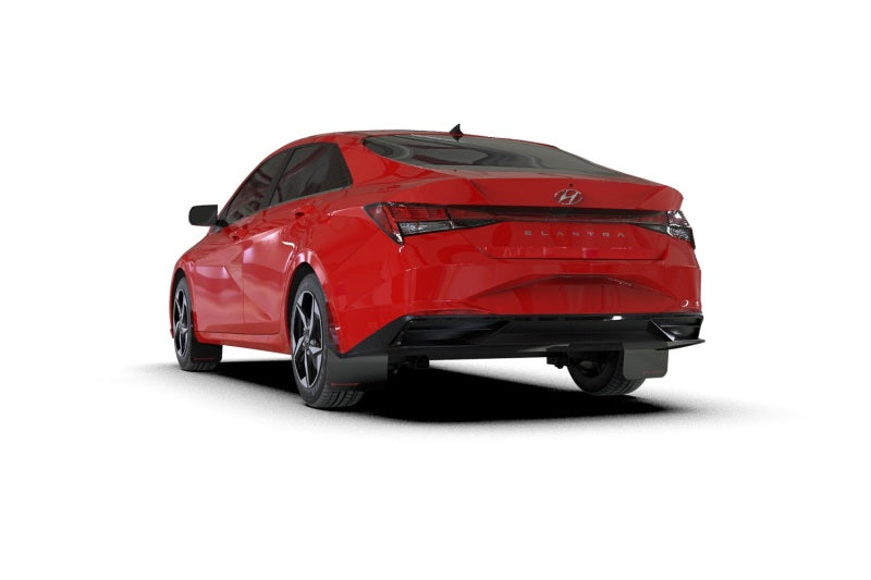Rally Armor 21-23 Hyundai Elantra (Will Not Fit Elantra N/N Line) Black UR Mud Flap w/ Red Logo - Black Ops Auto Works