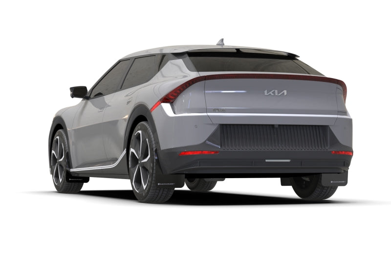 Rally Armor 22-23 Kia EV6 Black UR Mud Flap Dark Grey Logo - Black Ops Auto Works