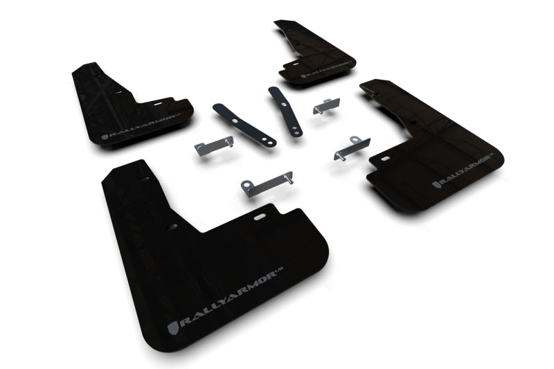 Rally Armor 22-23 Kia EV6 Black UR Mud Flap Dark Grey Logo - Black Ops Auto Works