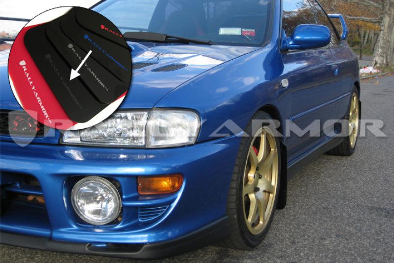 Rally Armor 93-01 Subaru Impreza RS Black UR Mud Flap w/ Grey Logo - Black Ops Auto Works