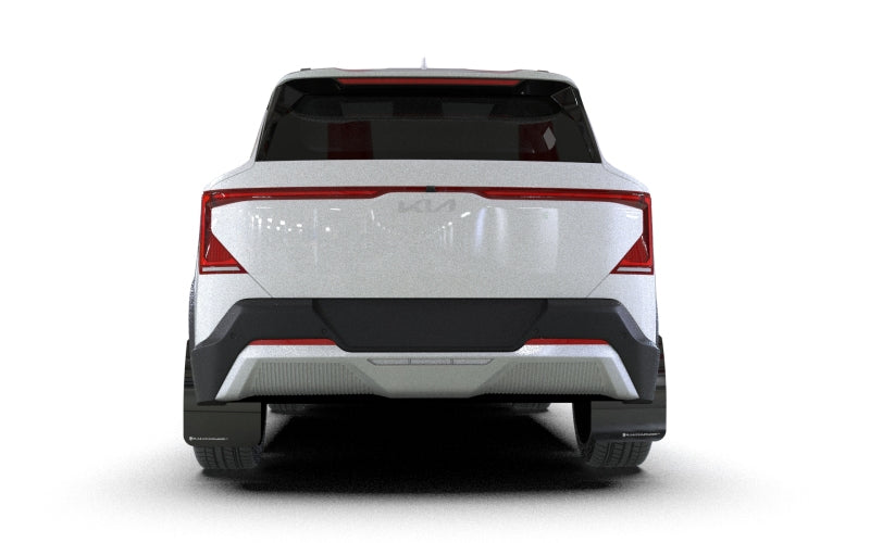 Rally Armor 2027 Kia EV5 Black UR Mud Flap - White Logo view 2