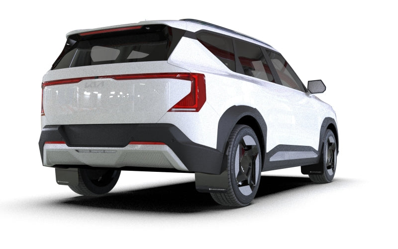 Rally Armor 2027 Kia EV5 Black UR Mud Flap - White Logo view 3