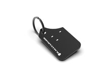Load image into Gallery viewer, Rally Armor Mini UR Mud Flap Keychain - Black w/ White Logo - Black Ops Auto Works