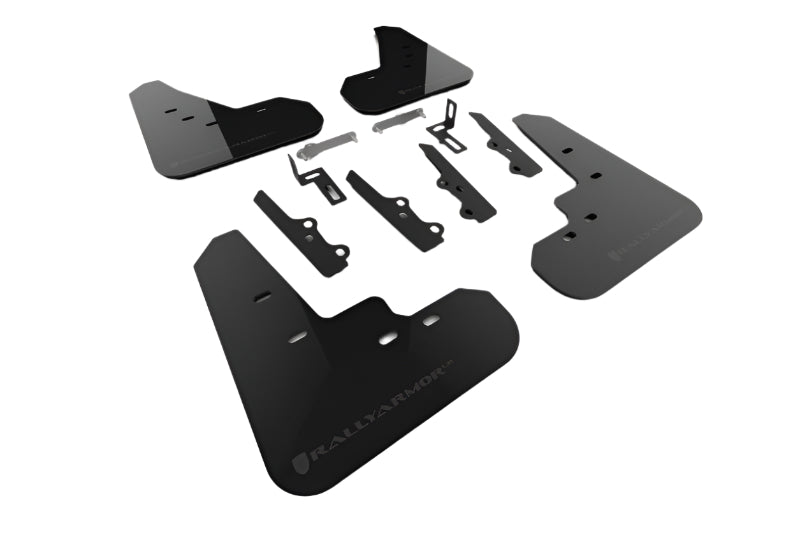 Rally Armor 2025+ Kia K4 Black Mud Flap Dark Grey Logo - Rally Armor MF111-UR-BLK-DGRY