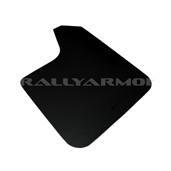 Rally Armor Universal Fit (No Hardware) Basic Black Mud Flap w/ Black Logo - Rally Armor MF12-BAS-BLK