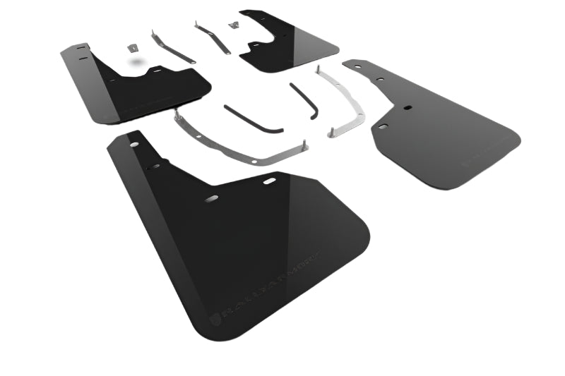 Rally Armor 2025 Hyundai Tucson ICE XRT Black UR Mud Flap - Metallic Black Logo - Rally Armor MF125-UR-BLK-MBK