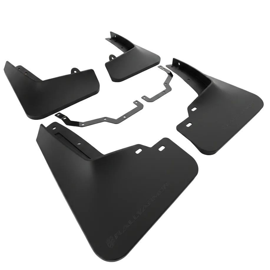Rally Armor 22-25 Toyota Land Cruiser Black UR Mud Flap Metallic Black Logo - Rally Armor MF138-UR-BLK-MBK