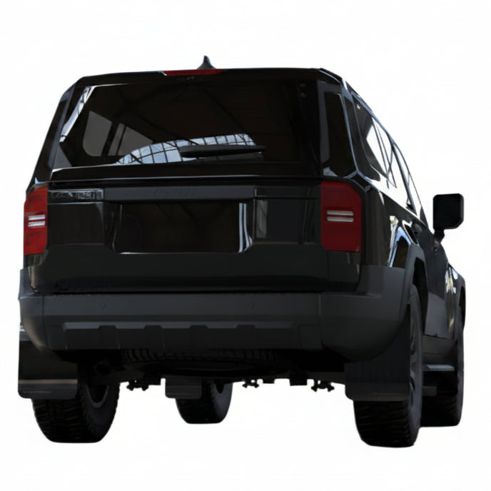 Rally Armor 22-25 Toyota Land Cruiser Black UR Mud Flap Metallic Black Logo - Rally Armor MF138-UR-BLK-MBK