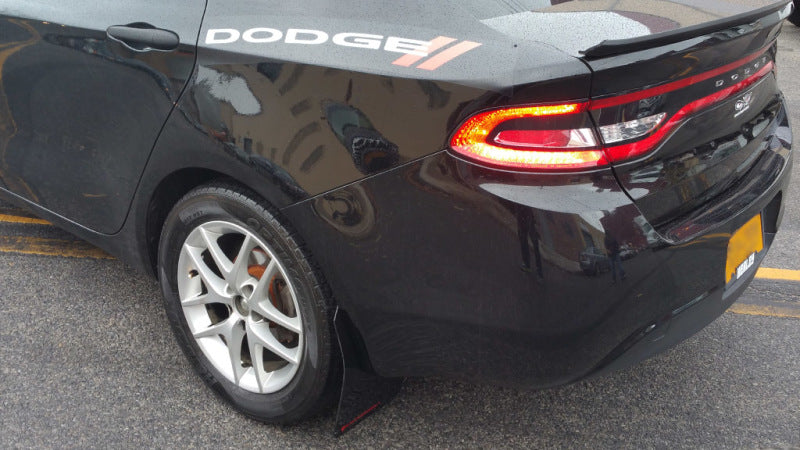 Rally Armor 13-16 Dodge Dart Black UR Mud Flap w/ Red Logo - Rally Armor MF39-UR-BLK/RD