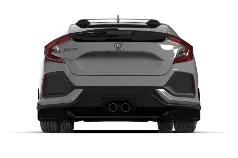 Rally Armor 17-21 Honda Civic Sport & Touring (Hatch) Black UR Mud Flap w/ Dark Grey Logo - Rally Armor MF51-UR-BLK/DGRY