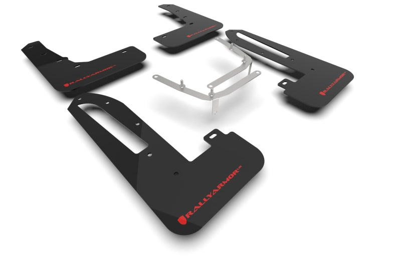 Rally Armor 2023+ Honda Civic Type R Black Mud Flap Red Logo - Rally Armor MF97-UR-BLK-RD
