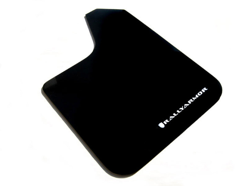 Rally Armor Universal Basic Mud Flap White Logo - Black Ops Auto Works