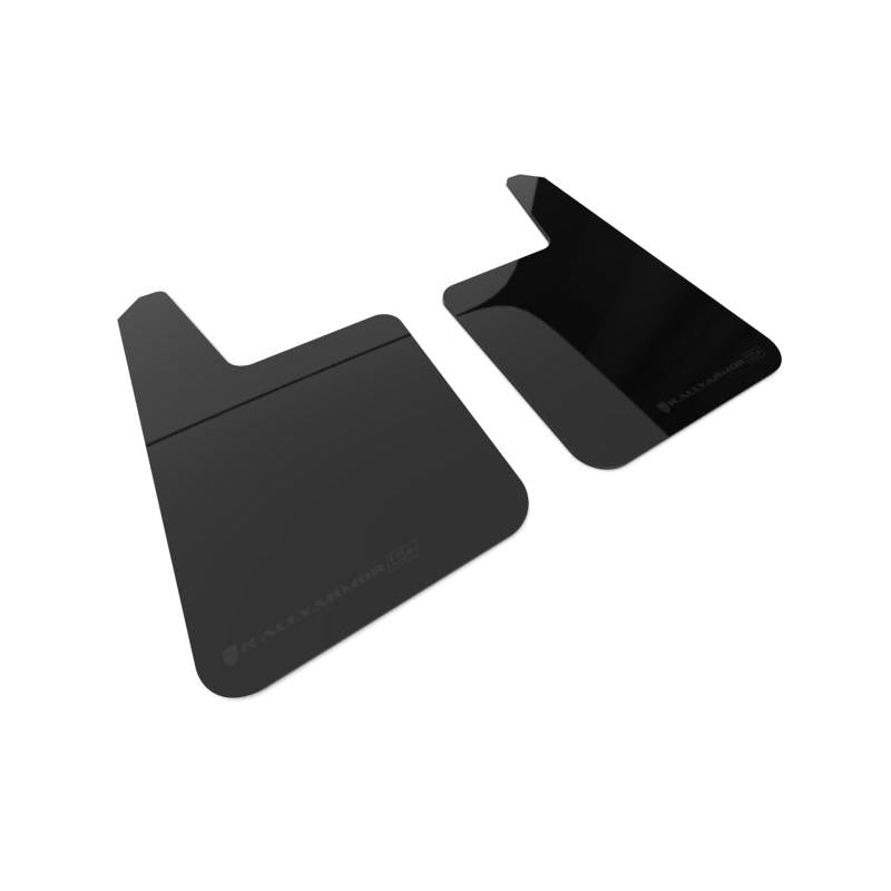 Rally Armor Universal Black UR Plus Mud Flap w/ Metallic Black Logo - Pair Rally Armor RALMF20-URP-BLK-MBK-LRT