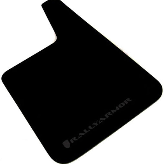 Rally Armor Universal Fit (No Hardware) Basic Plus Black Mud Flap w/ Black Logo - Black Ops Auto Works