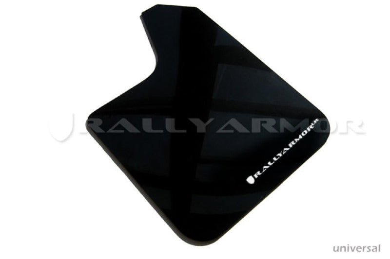 Rally Armor Universal Fit (No Hardware) Black UR Mud Flap w/ White Logo - Black Ops Auto Works
