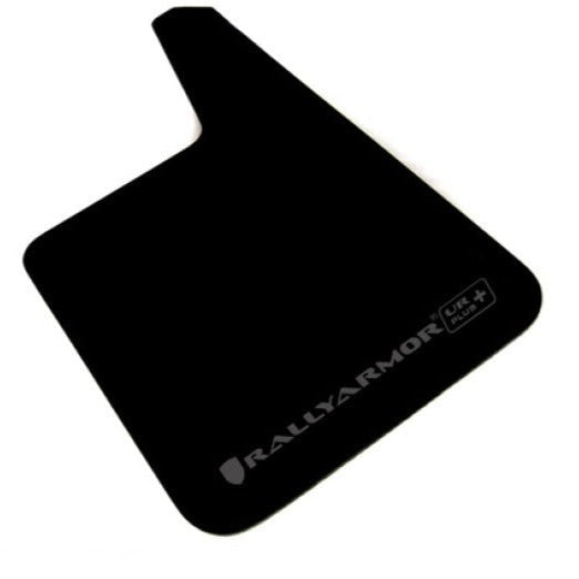 Rally Armor Universal Fit (No Hardware) UR Plus Black UR Mud Flap w/ Grey Logo - Black Ops Auto Works