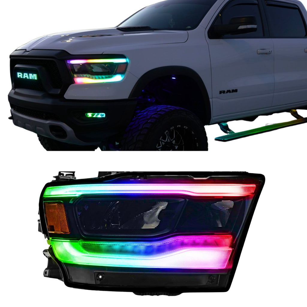RGB Halo Kits Ram 1500 (Mid-Level Trim) Multicolor DRL Boards (2019-2024)