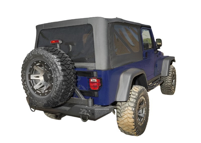Rampage 04-06 Jeep Wrangler(TJ) Unlimited OEM Replacement Soft Upper Doors - Black Denim - Black Ops Auto Works