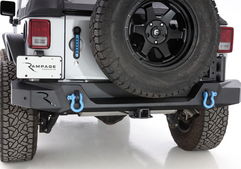 Rampage 07-18 Jeep Wrangler JK (Incl. Unlimited) Trailguard Rear Bumper - Black - Black Ops Auto Works