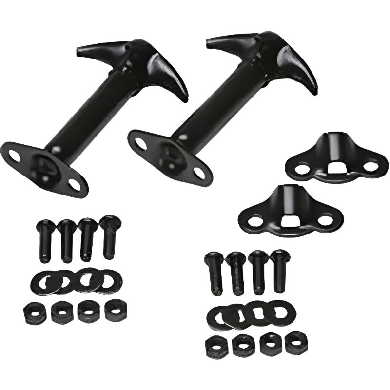 Rampage 1945-1949 Jeep CJ2A Hood Catch Kit - Black - Black Ops Auto Works