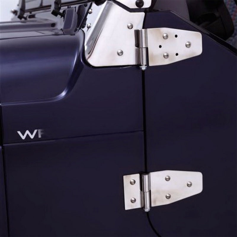 Rampage 1987-1995 Jeep Wrangler(YJ) Door Hinges - Stainless - Black Ops Auto Works