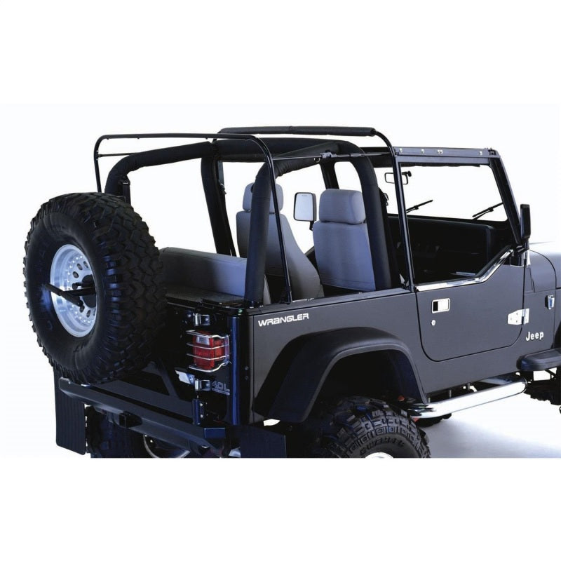 Rampage 1987-1995 Jeep Wrangler(YJ) Soft Top Hardware - Black - Black Ops Auto Works