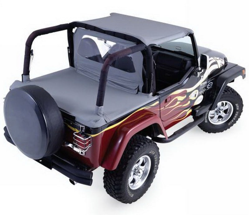 Rampage 1992-1995 Jeep Wrangler(YJ) Cab Soft Top And Tonneau Cover - Black Denim - Black Ops Auto Works
