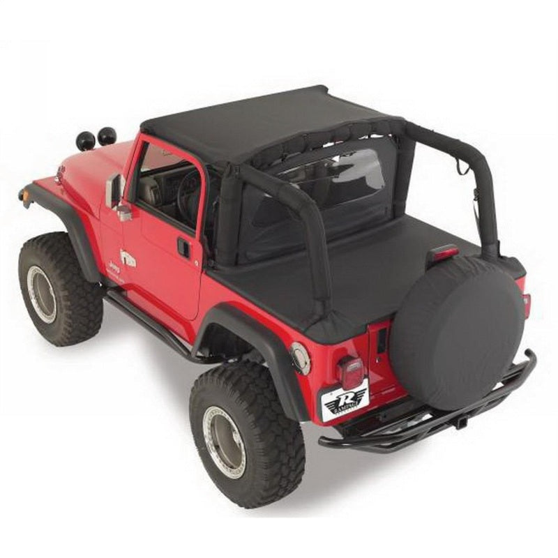 Rampage 1992-1995 Jeep Wrangler(YJ) Tonneau Cover - Black Denim - Black Ops Auto Works