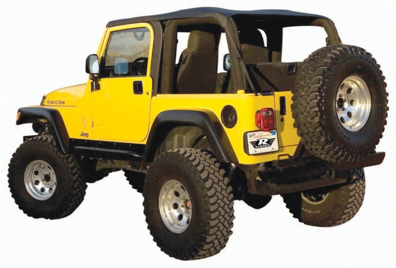 Rampage 1997-2006 Jeep Wrangler(TJ) Excludes LJ Unlimited Frameless Soft Top Kit - Black Diamond - Black Ops Auto Works