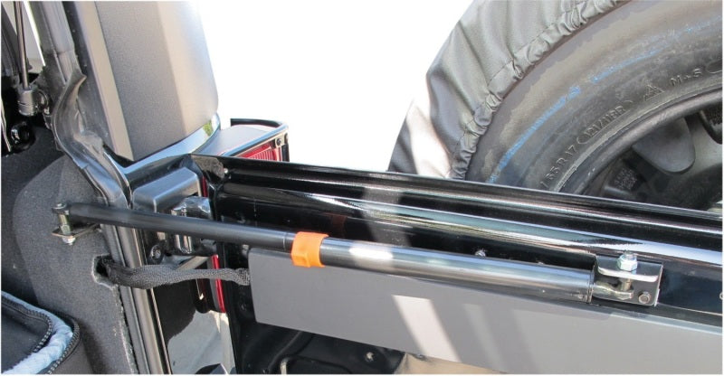 Rampage 2007-2010 Jeep Wrangler(JK) Rear Door Heavy Duty Gas Strut - Black - Black Ops Auto Works