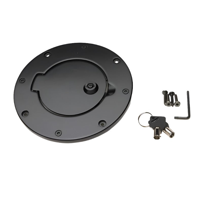 Rampage 2007-2018 Jeep Wrangler(JK) Billet Style Gas Cover - Black - Black Ops Auto Works