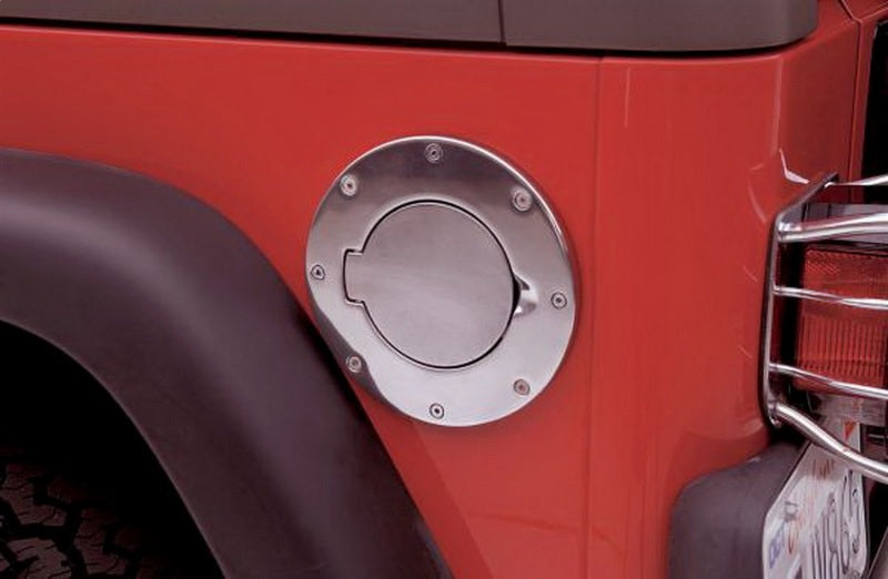 Rampage 2007-2018 Jeep Wrangler(JK) Billet Style Gas Cover - Polished - Black Ops Auto Works